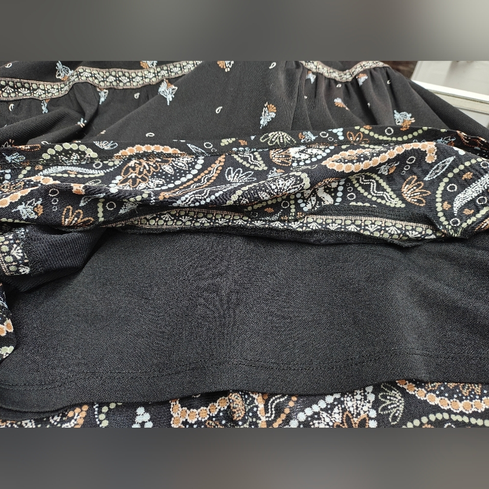 Style & Co Black Paisley Boho Dress Sz. 1X - Picture 5 of 5